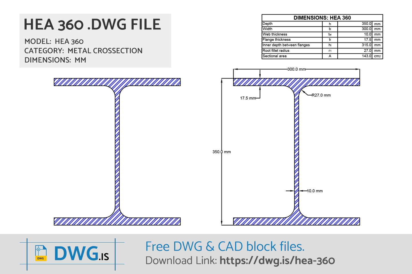 HEA 360 Free DWG File