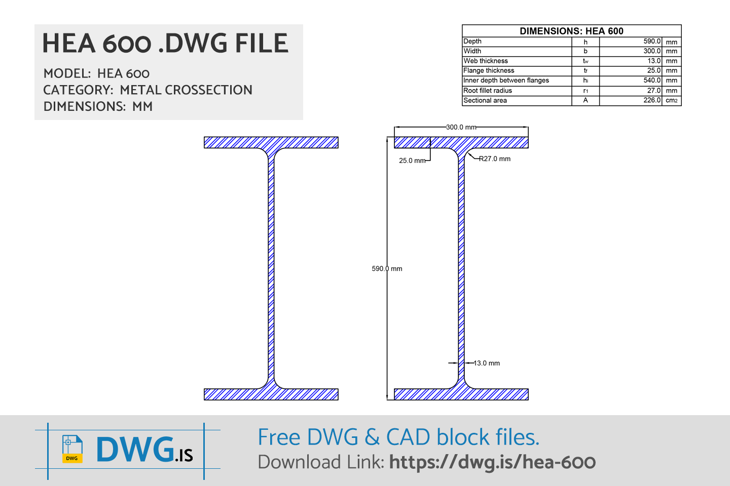HEA 600 Free DWG File