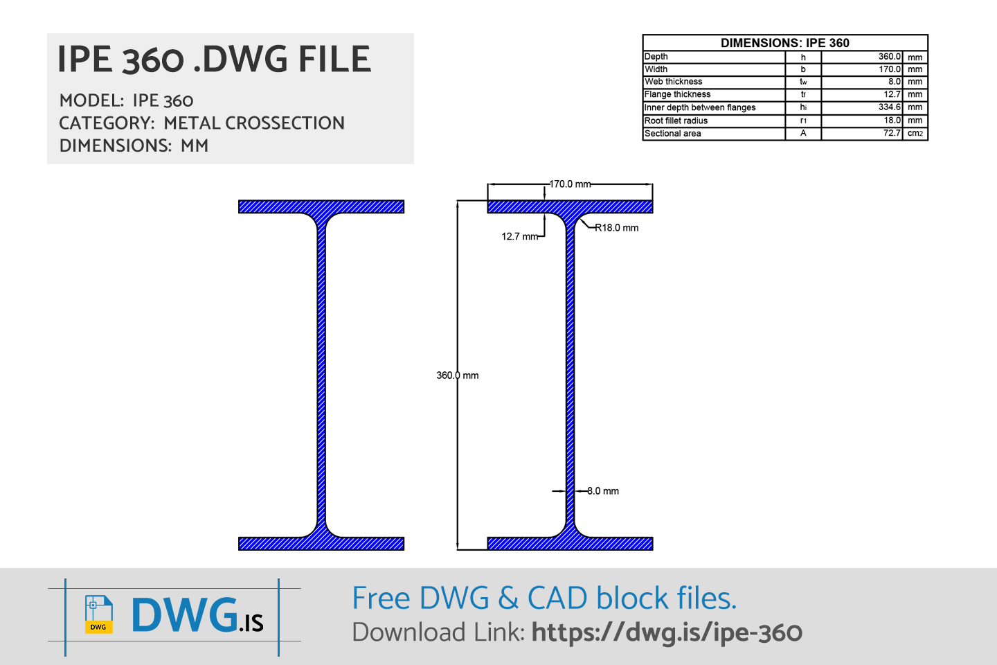 IPE 360 Free DWG File