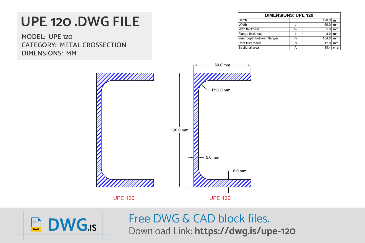 UPE 120 Free DWG File