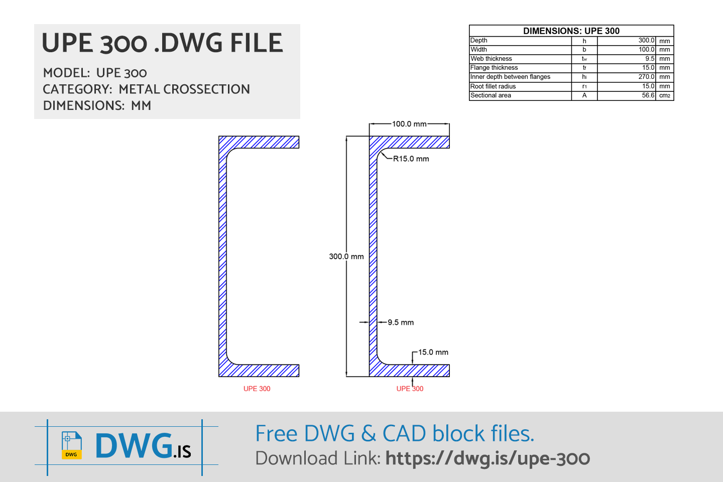 UPE 300 Free DWG File