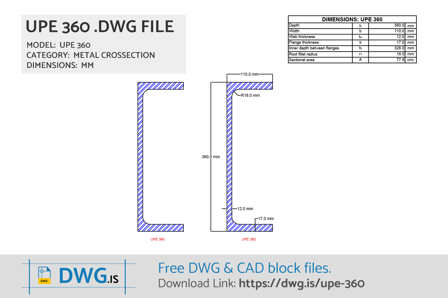 UPE 360 Free CAD block, DWG File